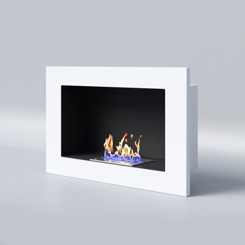 Биокамин "Русский огонь" Лайт Бланк 650V с декоративным стеклом (стемалитом)