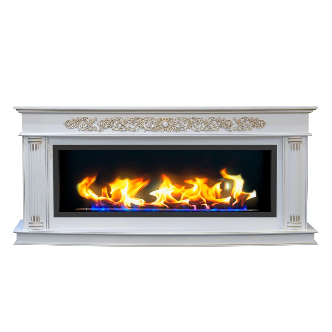 Биокамин в линейном портале "Русский огонь" Милан Люкс с декоративным стеклом (стемалитом) по цене 105 650 руб.