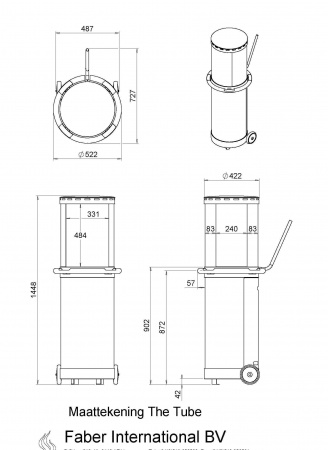 Газовый уличный камин Faber Tube