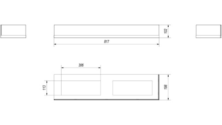 Стекло декоративное для биокамина DELTA/P/900 по цене &euro;195