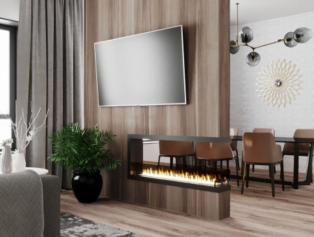 Биокамин "Русский огонь" Честер Торцевой 1200 с защитным стеклом по цене 50 600 руб.