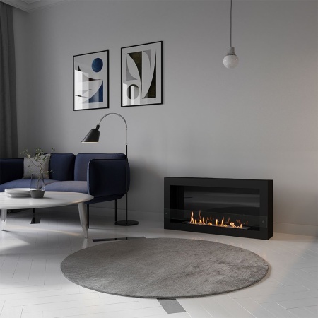 Биокамин SteelHeat WALL ONE 1100 черный, стекло, стемалит по цене 51 240 руб.