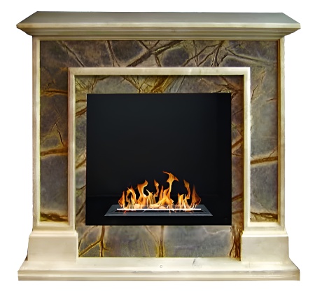 Биокамин в мраморном портале "Русский огонь" Melody по цене 185 000 руб.