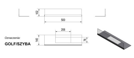 Стекло декоративное для биокамина GOLF по цене &euro;86
