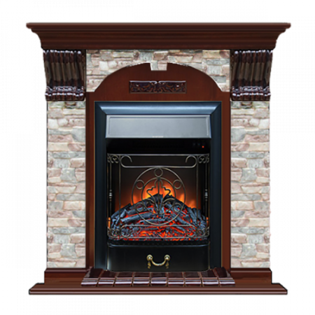 Арочный Грот цветной (красное дерево)+Majestic Black