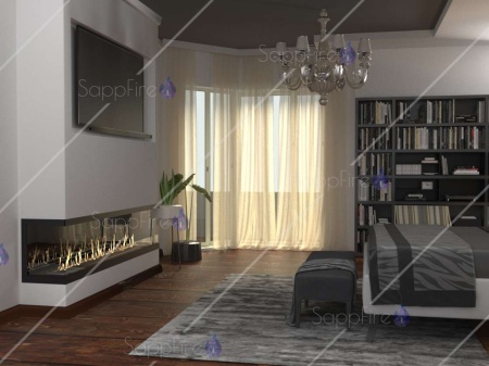 Встраиваемый торцевой очаг 1200 SappFire по цене 56 400 руб.